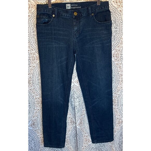 Mossimo Skinny Boyfriend Jeans Size 4 Dark Wash Denim Womens Casual Stylish - Picture 2 of 10
